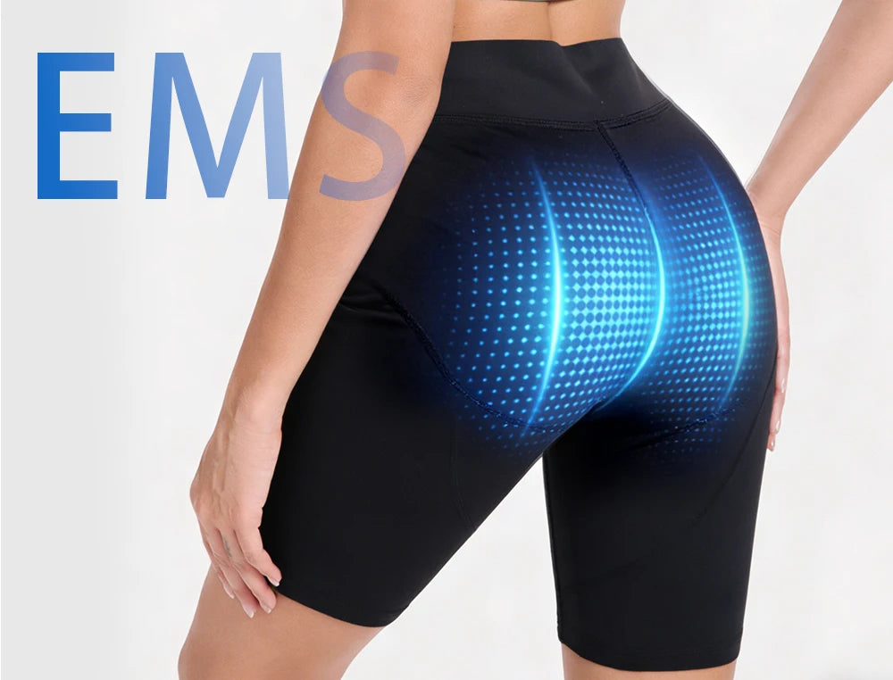 Intelligent Yoga Power Pants EMS Micro Current Pulse Massager Muscle Stimulation Slimming Shaping Independent Control Shorts